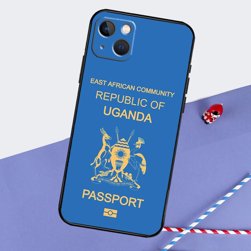 Uganda Flag Phone Case For iPhone 16 Pro Max 12 13 Mini 11 14 15 Pro Max XR 15 16 Plus 16e Back Cover