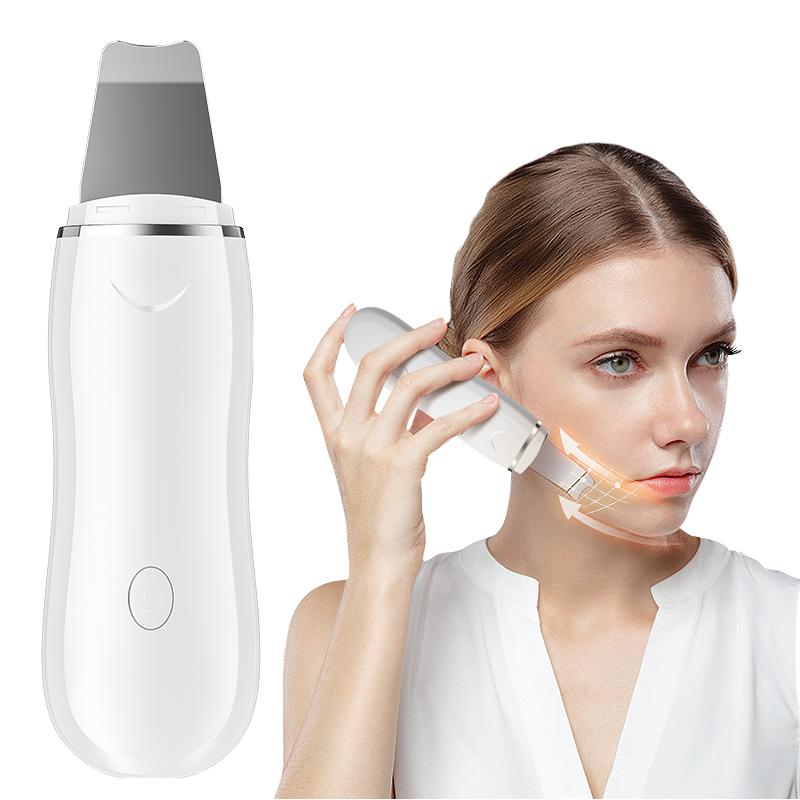 Professional 24kHz Ultrasonic Nose Skin Scrubber with Spatula Waterproof ABS & Stainless Steel USB charging