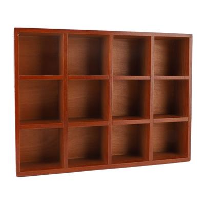Decorative Wood Desktop Organizer Solid Wood Wall Storage Rack Tabletop Storage Organizer  Office