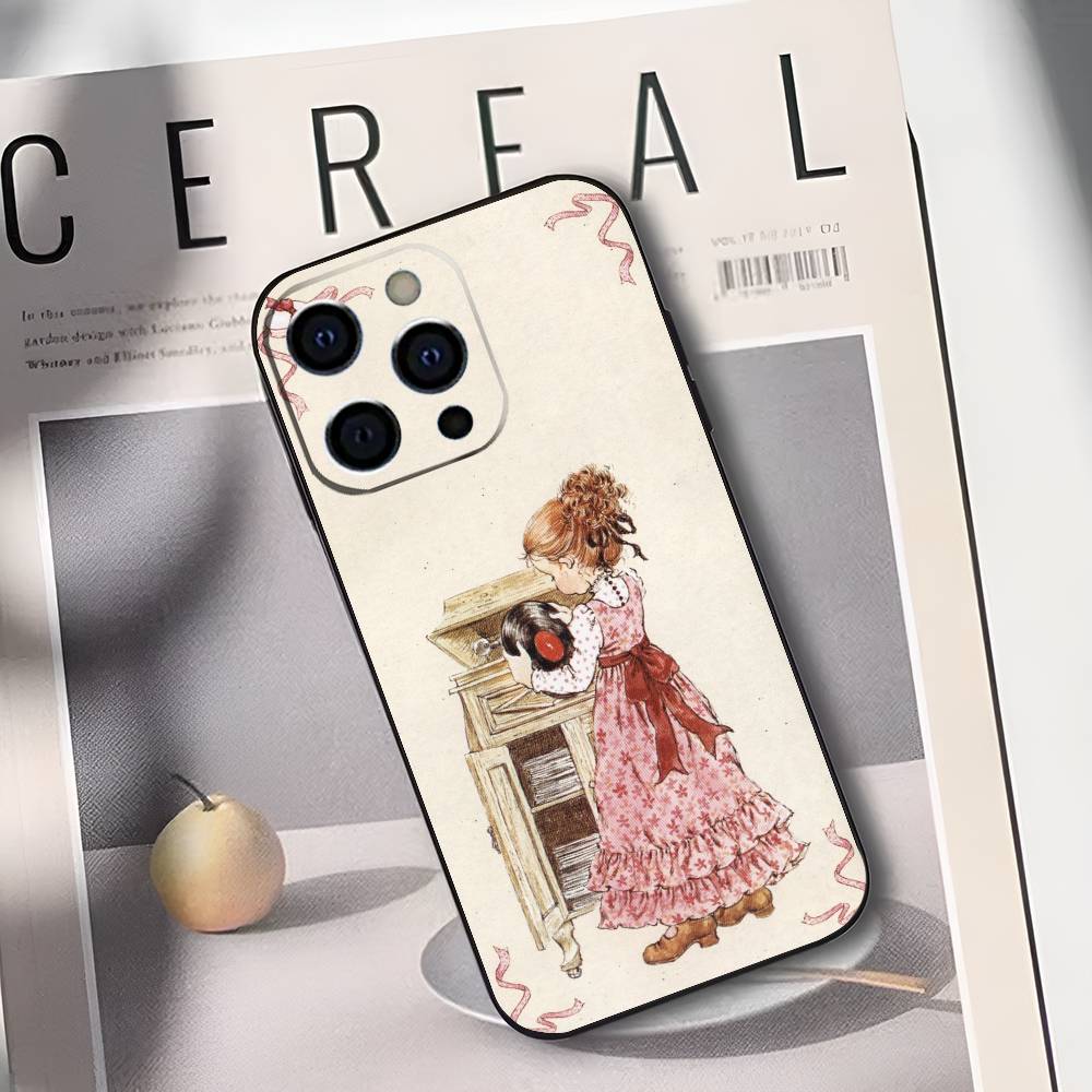 S-Sarah K-Kay Girl Phone Case For iPhone 17,16,15,14,13,12,11 Plus,Pro Max,XS,Soft Silicone Black Cover
