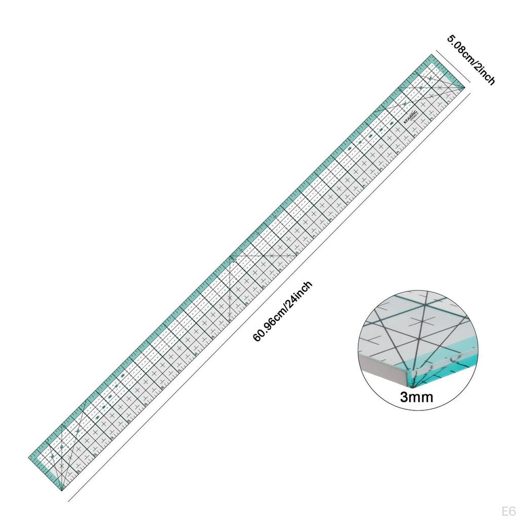 Quilting Ruler AntiSlip Sewing Patchwork Multifunctional Templates for