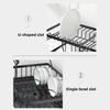 Tableware Stand Dish Drying Rack Large Capacity Double-Layer Design Anti-Rust Coating