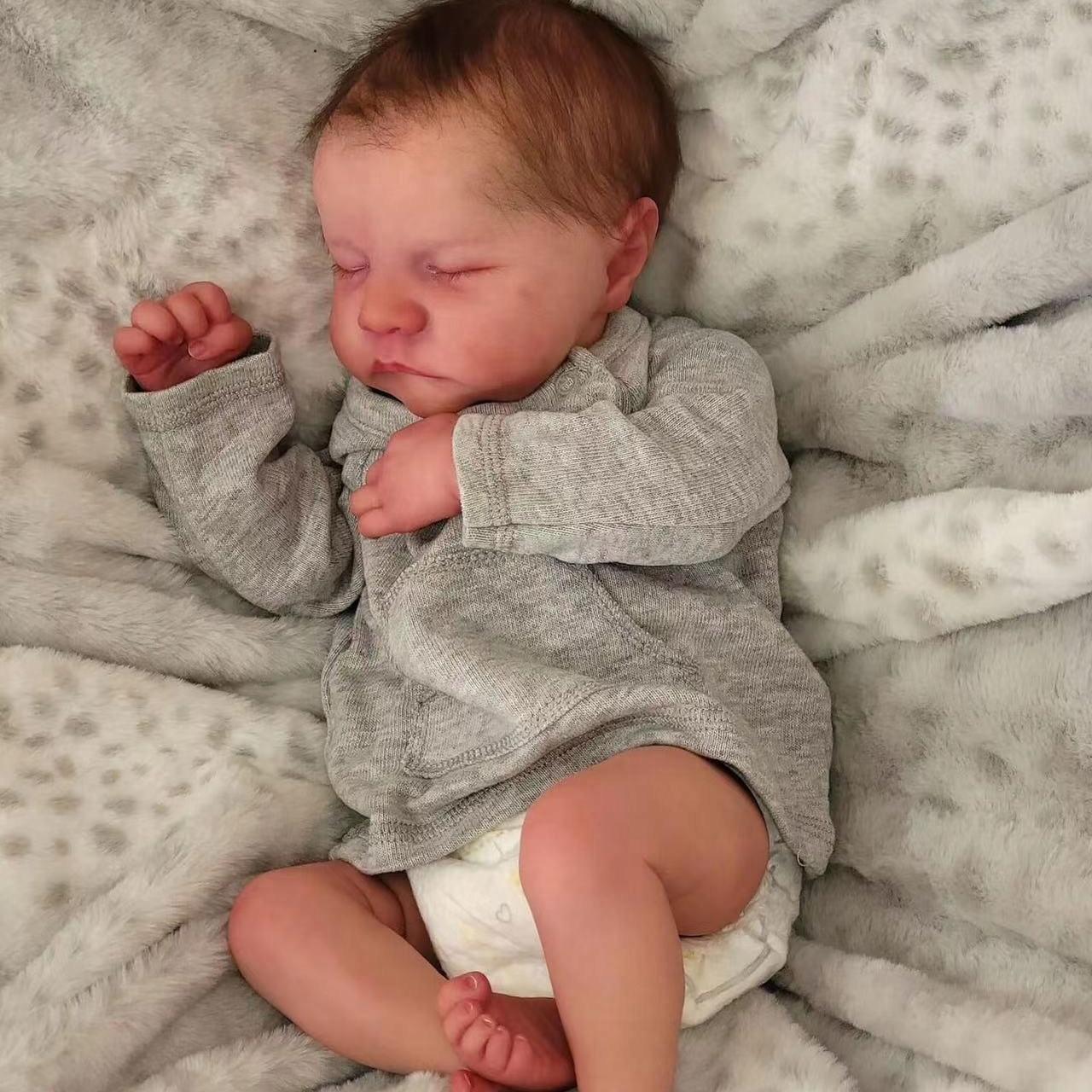 

NPK 18-дюймовая кукла для мальчика Reborn, мягкая силиконовая кукла для ванны всего тела Levi