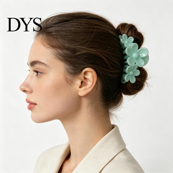 Hair Claw for Large Volume Three-Dimensional Flower Design Shark Clip Buns Half-Tied Back Head Commuting Accessories Durable
