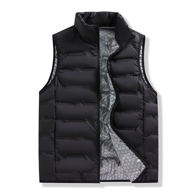 Unisex Large 80% White Duck Down Graphene Vest - Autumn/Winter 2024 Style, Warm Outerwear Gilet