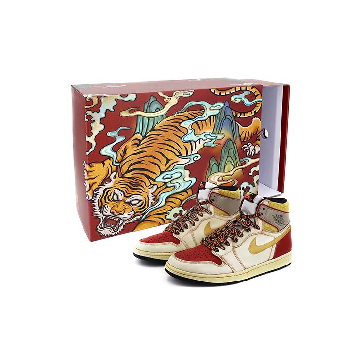 Jordan Air Jordan 1 Cushioning Slip Resistant Abrasion Resistant Cushioning Slip Resistant Abrasion Resistant High top 555088-603(TeamK-S-BOX)