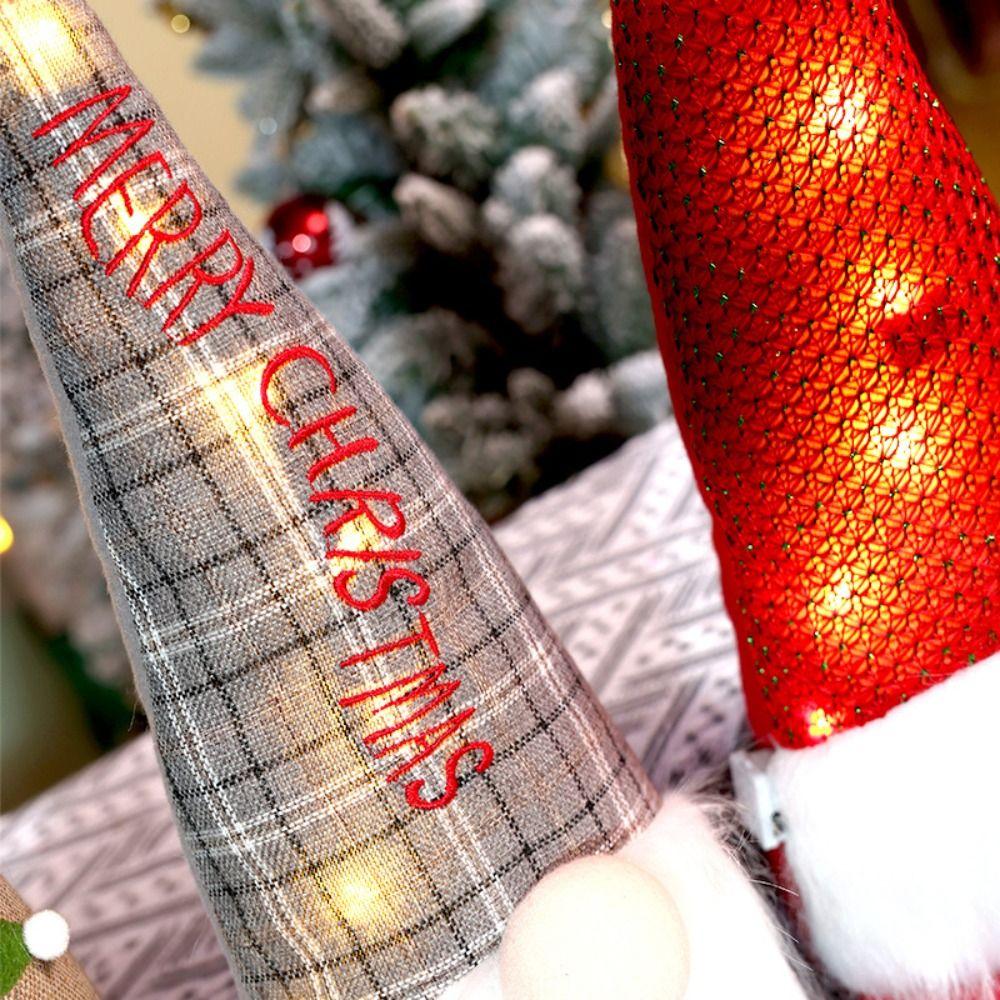 Mini Christmas Glowing Gnome Doll Cartoon Knitted Christmas Doll  Christmas