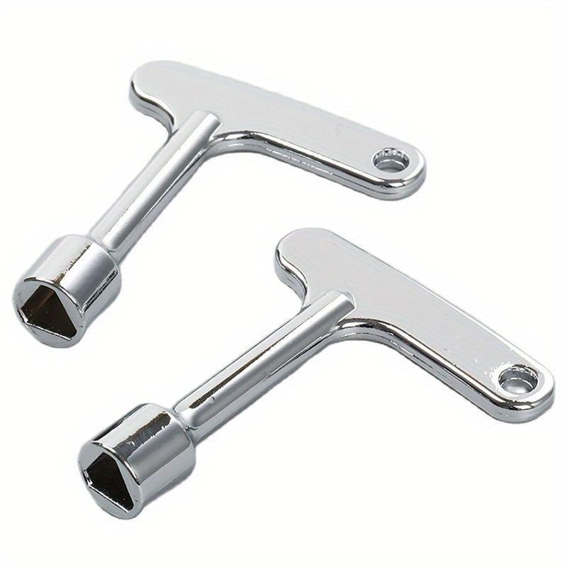 2pcs Elevator Emergency Lift Door Release Lock Key, Zinc Alloy Spanner Key,Utility Service Key Triangular Key,Universal Key Lock