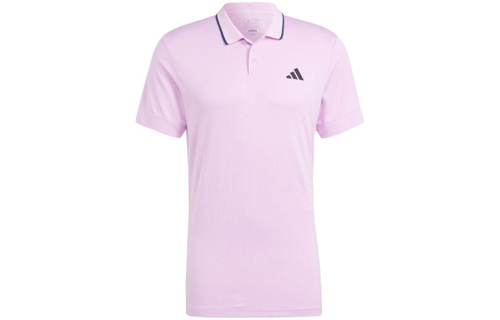 Adidas Polo Shirts Men's Pink Polo Collar Moderate Straight Fit IA8286
