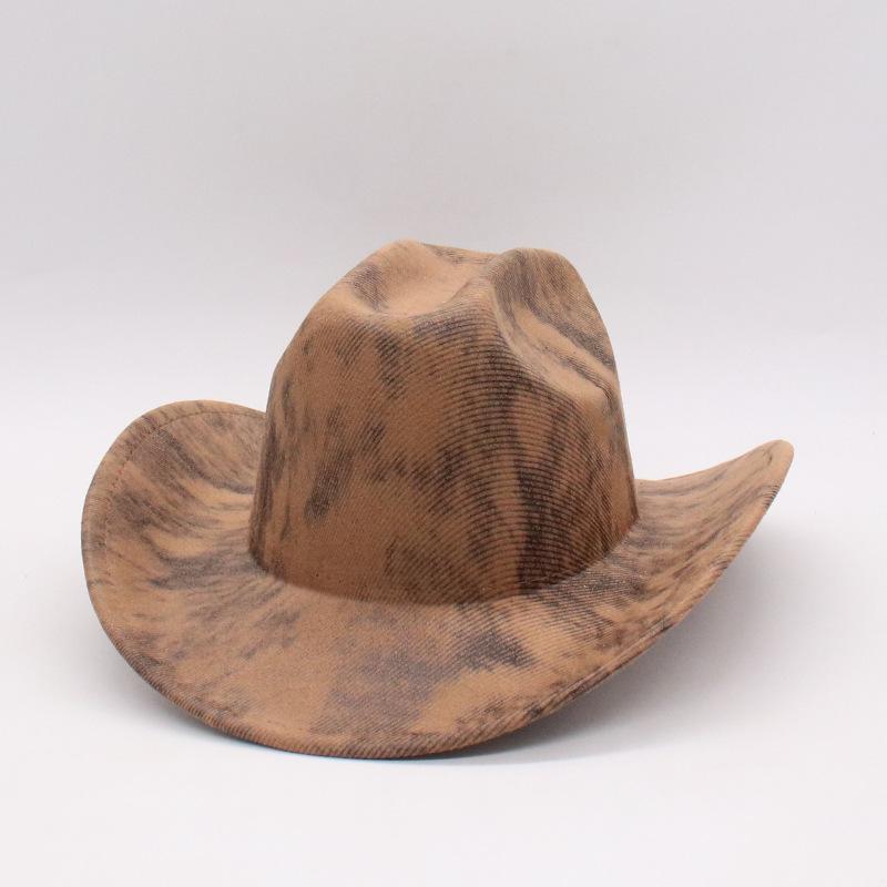 

Men S Outdoor Sunscreen Visor Western Prairie Gentleman S Top Hat British Jazz Retro Textured Cowboy Hat One size fits all (d word)