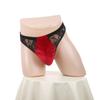 Slip sexy in pizzo di Natale da uomo: Stile Europeo & Americano, Vita Bassa, Design Patchwork Vuoto