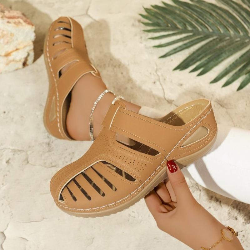 Fashion 2025 New Ladies Shoes Closed Toe Women's Slippers Fashion Hollow Out Outdoor Casual Summer Plus Size Comfortable Slippers Women