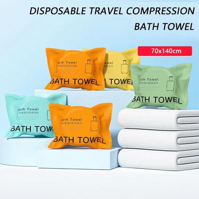 1PC Bath Towel Thickened & Enlarged Disposable Portable Individual Packaging 70x140cm Compressed Non-woven Quick-Drying