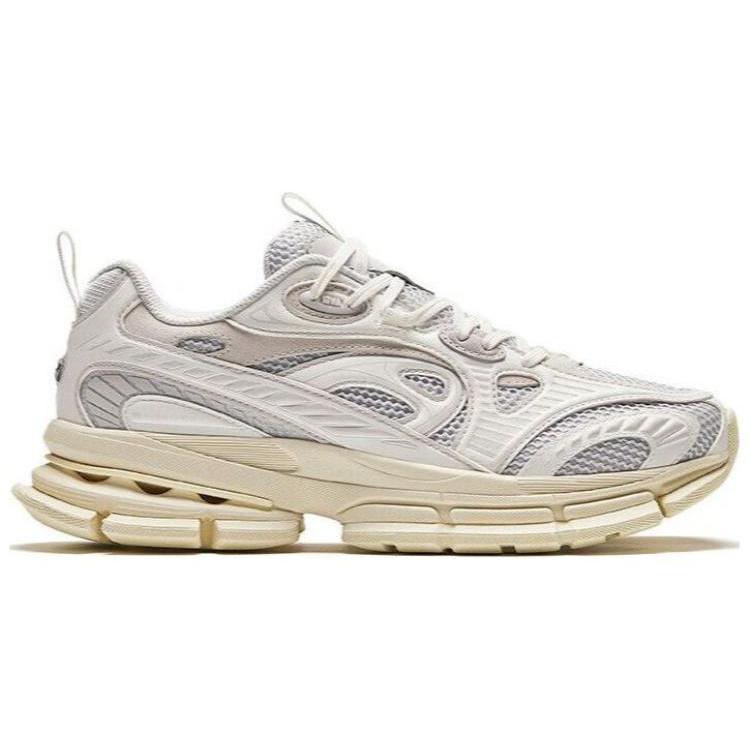 New Anta Champion Series Durable Breathable Low Top Running Shoes Men's Ecru 112418805A-2