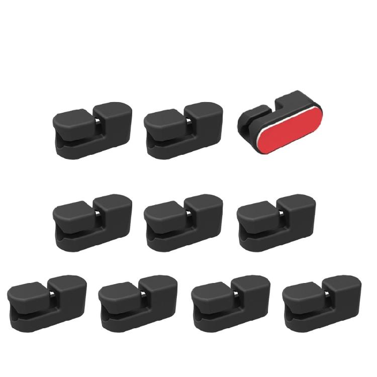 

10Pcs Cable Management Clip Cable Organizers Wire Clip Cord Holder for TV PC Ethernet Cable Under Desk Home Office 1