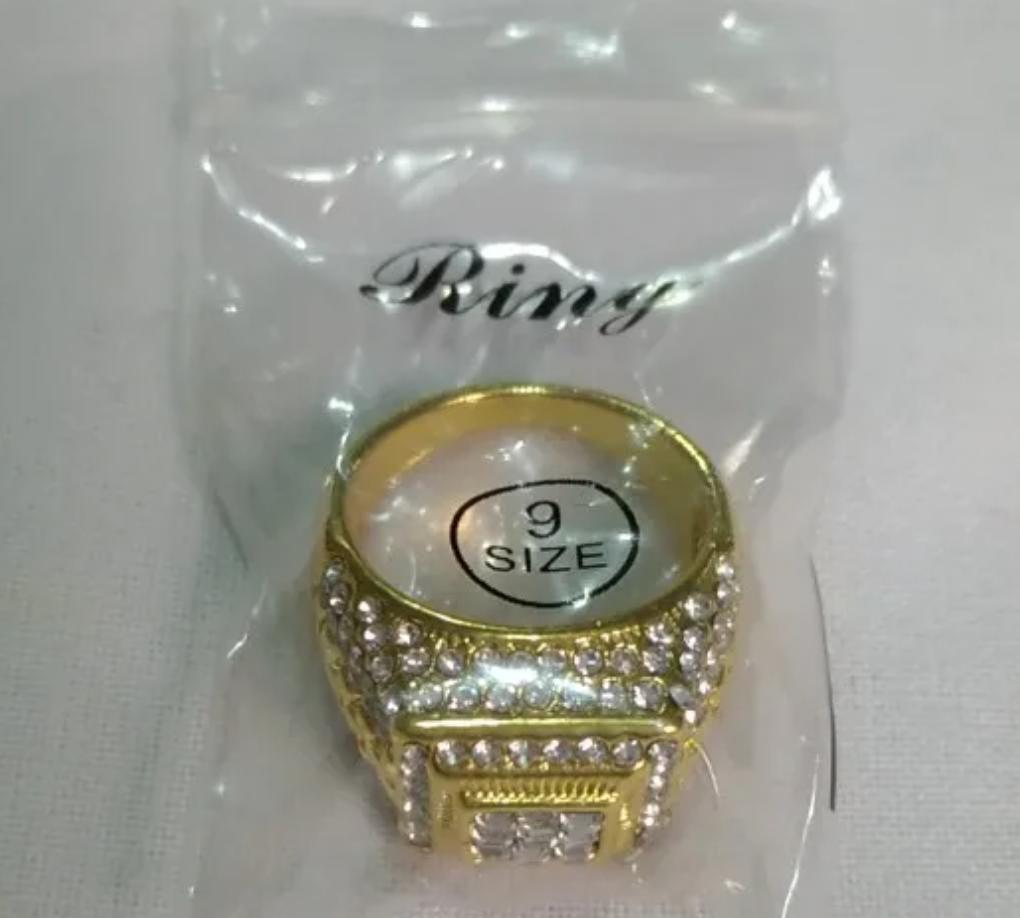 Hot Selling Gold Plated Rings For Men Zirconia  Hiphop Ring Wholesale Size 6-13