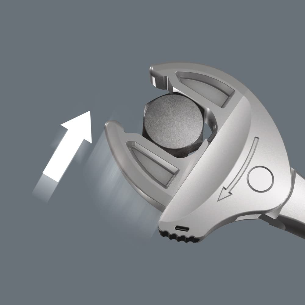 WERA Joker Ratchet Wrench Set with Automatic Adjustment and 020340 2-Piece Double-Ended Case,