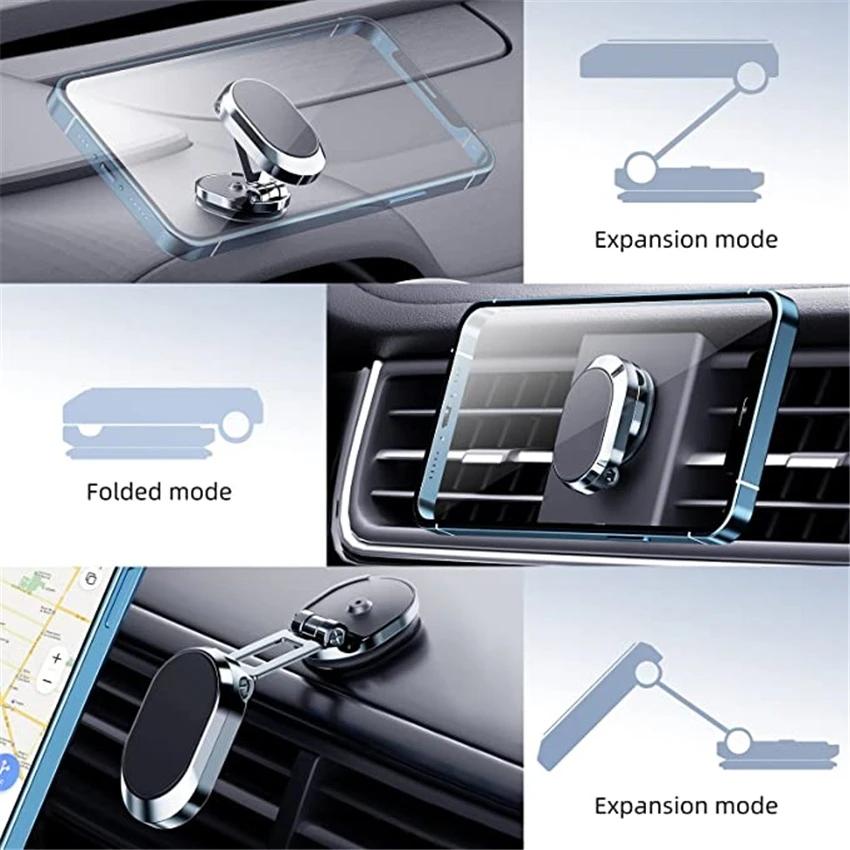 NEW Magnetic Car Phone Holder Stand 1080 Degree Mobile Cell Air Vent Magnet Mount GPS Support For iPhone Xiaomi Samsung Huawei