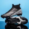 Fußballschuhe Hoher Schaft Lange Stollen Schwarz Schüler Professionelles Trainings-Sneakers Gebrochene Nägel Große Größe Kinder-Fußballschuhe