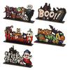 Decorative Halloween Wood Signs Wooden Ornaments for Tabletop Decorations, Stable Base Table Figures Centerpiece Home Party And Spooky Haunted