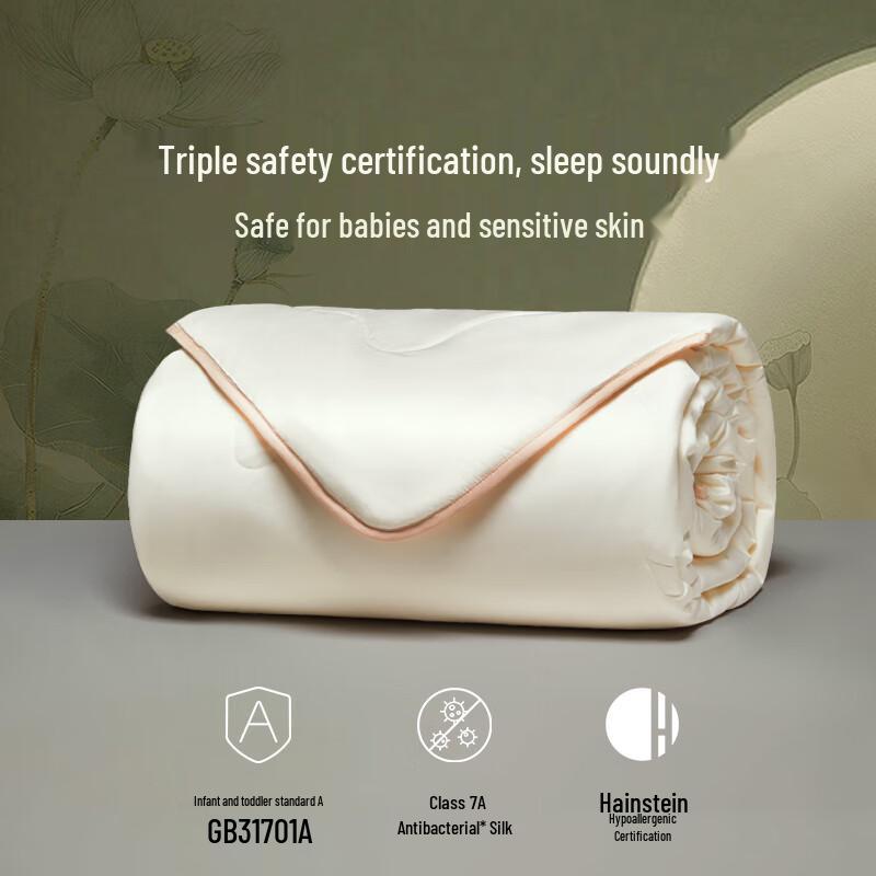 LUOLAI All-Season A-Class Antibacterial Tussah Silk Quilt