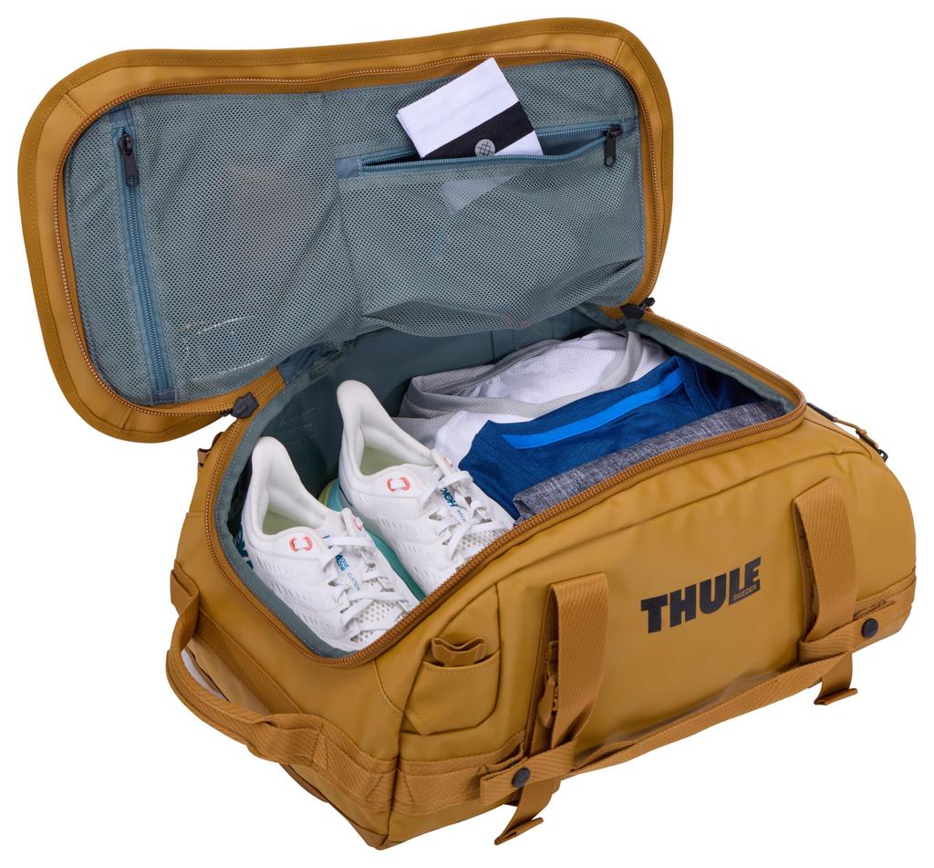 Thule Chasm Duffel 30L Heavy Duty Weather Resistant Lockable Zipper Pull Golden 1.2kg