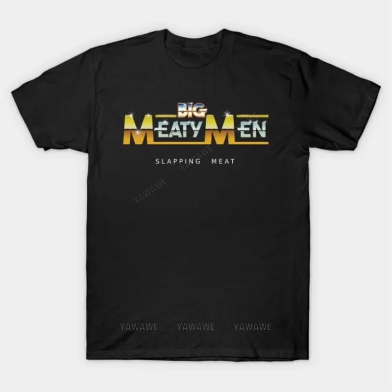 Adult tee tops teenager cotton tee shirt Big Meaty Unisex Slapping Meat T Shirt brand casual short sleeve for Unisexs summer tshirt S