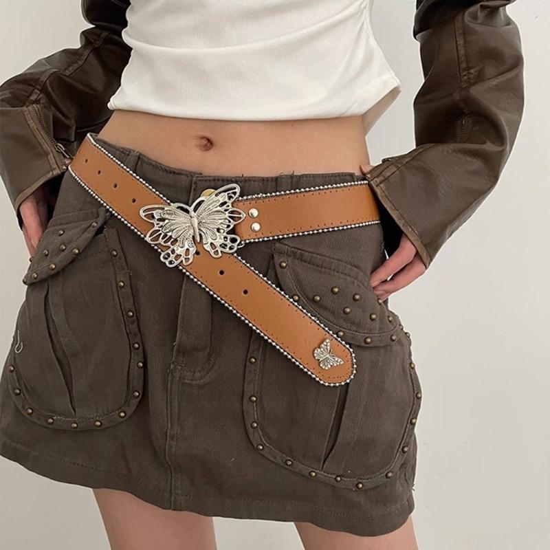 Fashion Waist Belt Women PU Belt Y2K Cool Girl Waist Decor Clothing Accessories