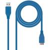 Nanocable USB-A 3.0 Male To Micro-USB 3.0 Male Cable 1m - Color Blue-10.01.1101-BL