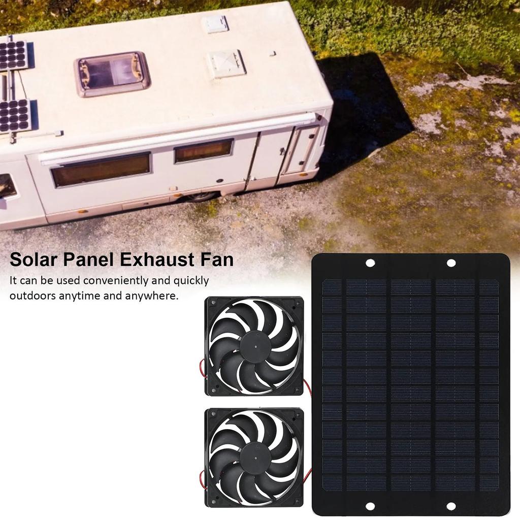 Ventilator de evacuare solar de 6 inch 12V Mini ventilator solar cu panou solar Ventilator alimentat Extractor de aer pentru cușă de câine, coteț de găini, RV, seră