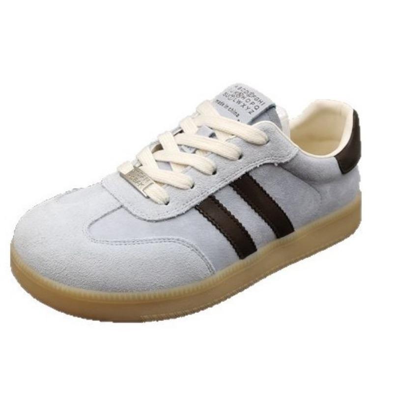 Leather Women's Spring Models Breathable Flat Bottom Lace-up Color Matching Casual Board Shoes Single Shoes Women's Tide