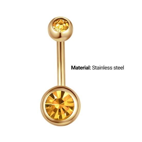 Stylový kroužek na pupík, galvanicky pokovený, unisex jemný