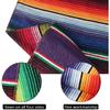 Mexican Table Runner for Cinco De Mayo Decorations, 14" X 108" 2 Pcs Hand Woven Mexican Blanket Table Runner Fiesta Party Supplies, Fringe Cotton