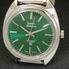 INDIAN VINTAGE HMT KOHINOOR HAND-WINDING MENS GREEN COLOR DIAL WATCH a440942-4 HT-a440942