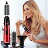All In One Electric Curling Iron Professional Curling Wand Set Instant Heat Up Hair Curler with 2 Interchangeable Ceramic Barrels