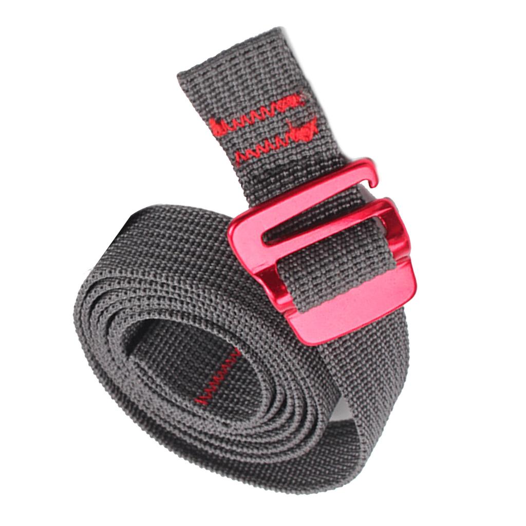 Nylon Tape Rope with Quick Release Hook Tension Belt 150cm Cord Travel Backpack Outdoor Buckle Tie Down Belt Cargo Strap