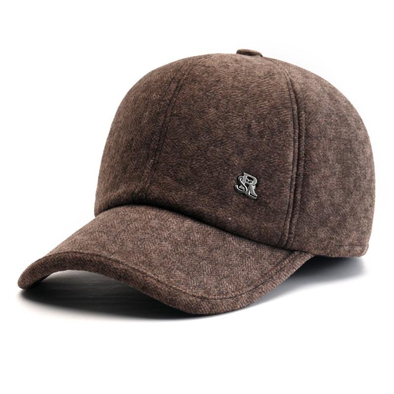 Hat Men's Winter Fleece Ear Protector Warm Cap Dad Grandpa Outdoor Cold Baseball Cotton Hat