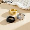 Atoztide Punk Fashion Ring For Men Women Stainless Steel Jewelry Geometric Vintage Finger Rings Birthday Gift Accessories
