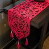 Chinese Wedding Table Runner with Tassels - Dragon & Phoenix Design