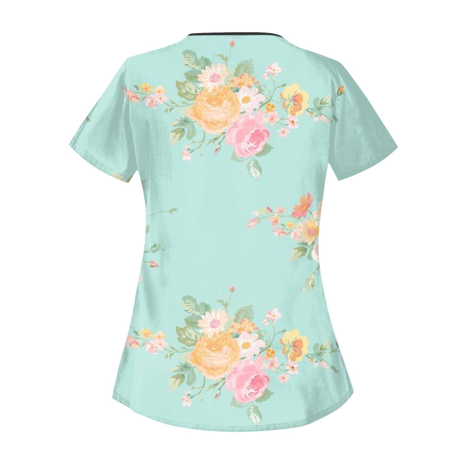 Женская повседневная рабочая одежда с короткими рукавами и принтом — фото 3