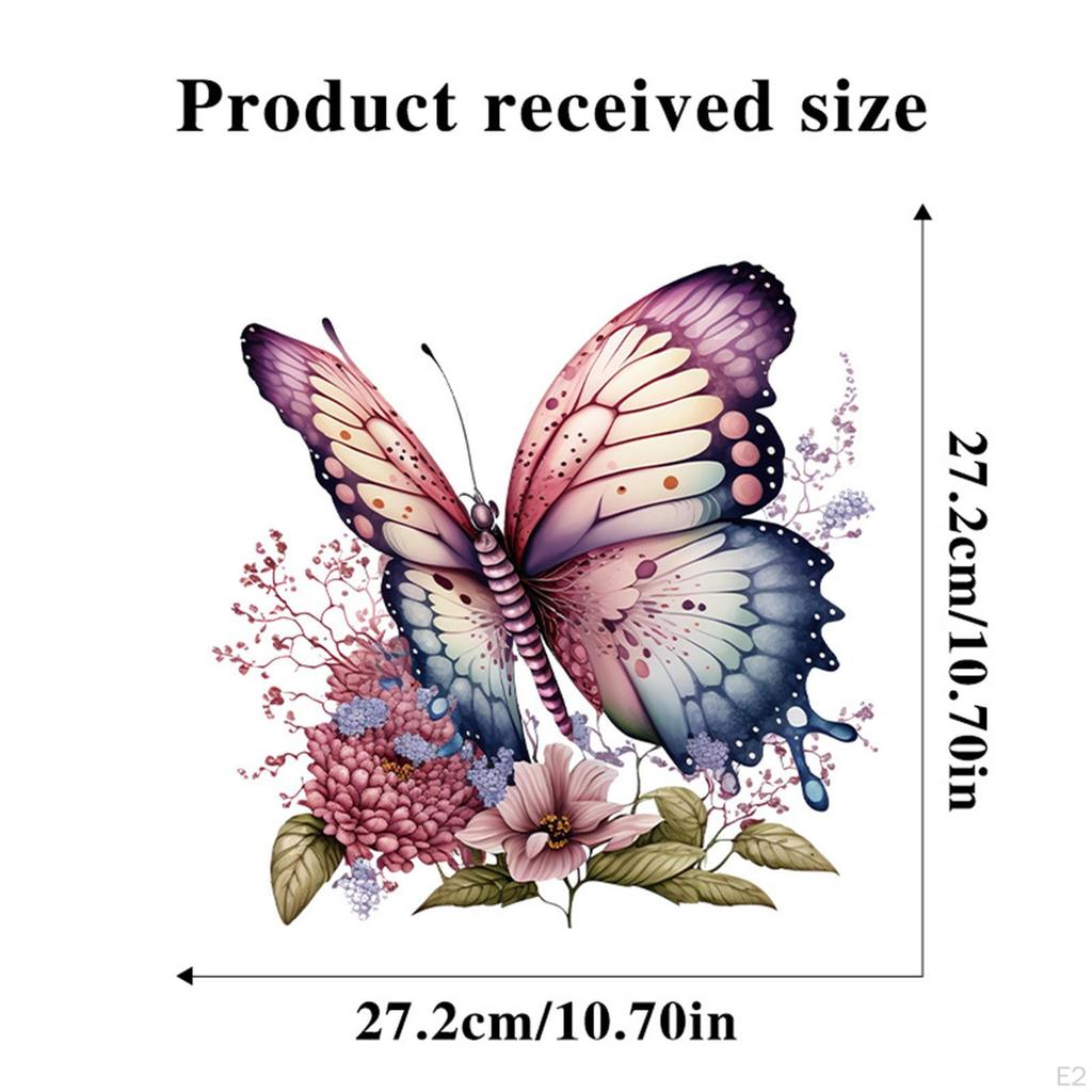 Flowers Butterfly Wall Decals Mural PVC Colorful Floral Stickers Decoration for Girls