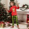 Family Matching Pajama Set with Printed Long Sleeve Top and Pants for All Ages