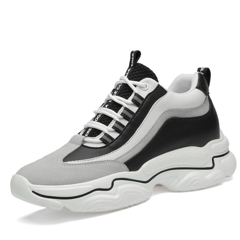 Fashion New Elevator Shoes Men Sneakers 8CM Height Increasing Shoes Men's Hidden Heels Inner Height Sports Shoes Luxury Man Lift Shoes