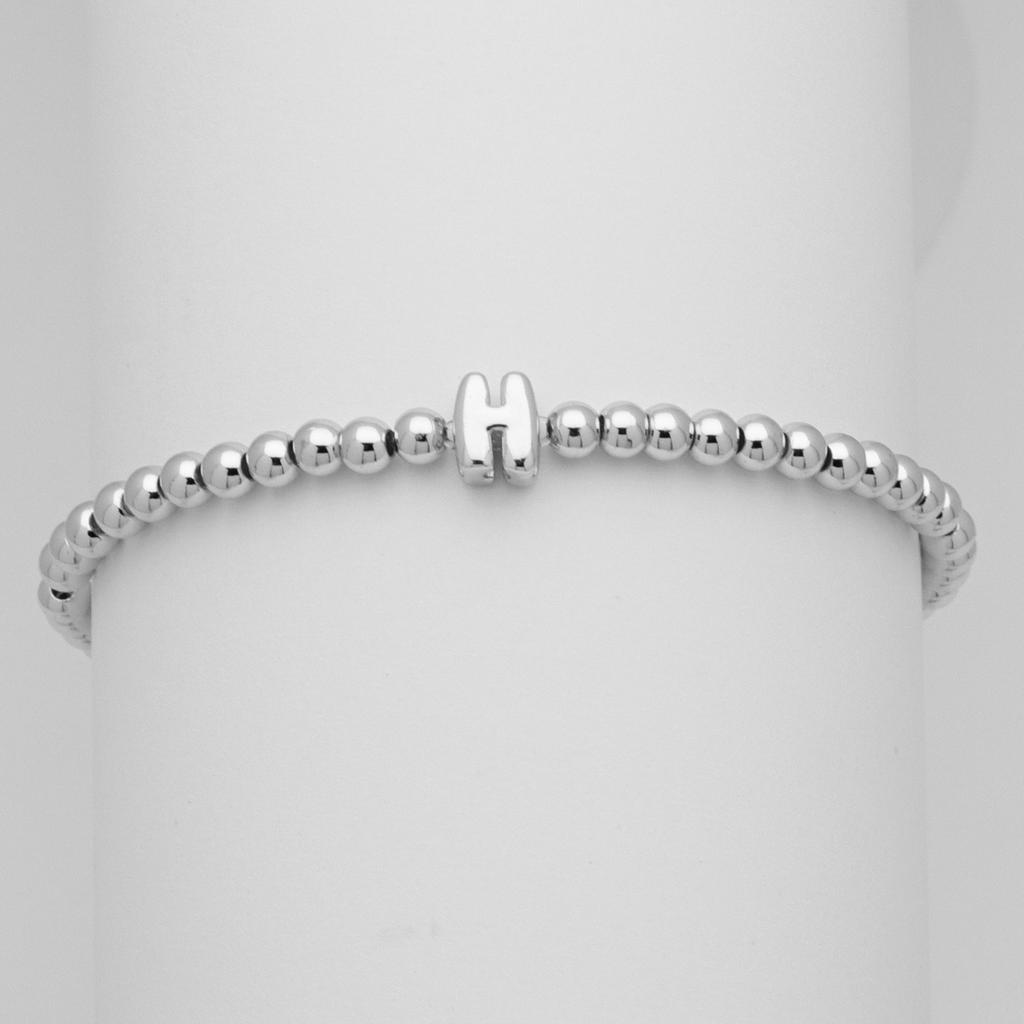 26 English Names White Gold Balloon Bubble Letter Bead Bead Bracelet Bracelet