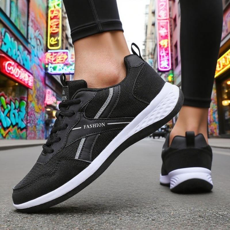 

Женская обувь из искусственной кожи Новые легкие нескользящие кроссовки Дышащая мужская обувь для бега на открытом воздухе Женская обувь большого размера на шнурках 41