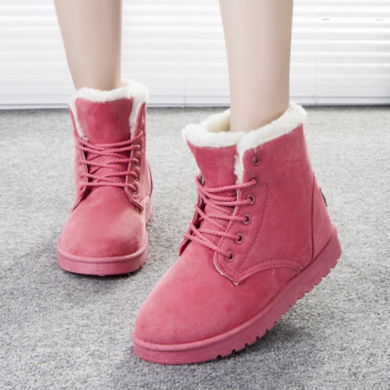 Autumn and Winter New Snow Boots Women's Martin Short Boots Foreign Trade Large Size Cotton Shoes Students Warm Velvet Shoes