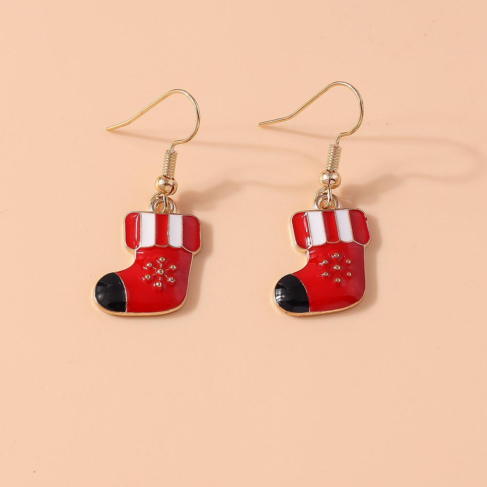 Weihnachtselch & Weihnachtsmann Schneeflocken-Ohrringe mit Persönlichkeit