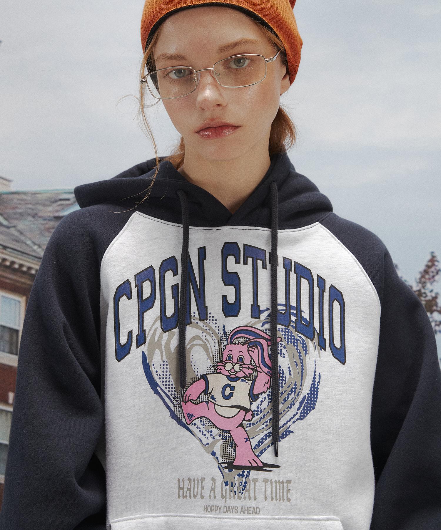Compagno Love Hoppy Raglan Hoodie Navy Navy/L