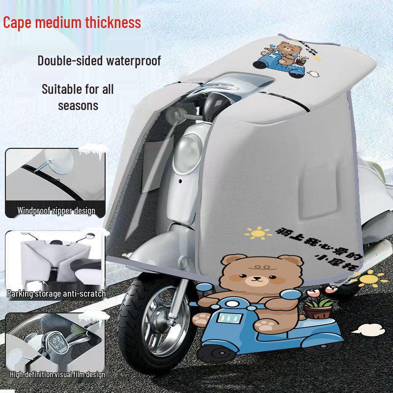 Ganzjahres-Doppelseitige Wasserdichte Windschutzscheibe für Elektrofahrräder