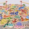 Marine Life Magnetic Fishing Play Set Fishing Toys Magnetic Fishing Toys Cognition Fish Games  Gift